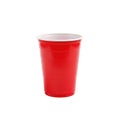 Red plastic cup isolated on transparent background isolated on transparent background Royalty Free Stock Photo