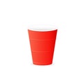 Red plastic cup sticker Royalty Free Stock Photo