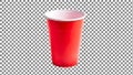Red Plastic Cup with White Rim Royalty Free Stock Photo