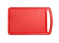 Red plastic cutting board