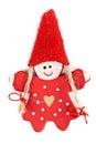 Red plastic doll keychain