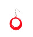 Red Plastic Earring Royalty Free Stock Photo