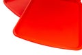 Red plastic food tray. Royalty Free Stock Photo