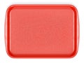 Red plastic food tray Royalty Free Stock Photo