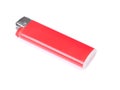 Red plastic gas disposable lighter Royalty Free Stock Photo