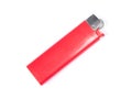 Red plastic gas disposable lighter Royalty Free Stock Photo