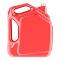 Red plastic jerrycan, jerry can. 3D rendering Royalty Free Stock Photo