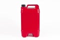 Red plastic jerrycan Royalty Free Stock Photo