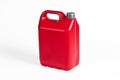 Red plastic jerrycan Royalty Free Stock Photo