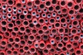 red plastic material spindles rollers Royalty Free Stock Photo