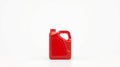 Red plastic oil container Royalty Free Stock Photo