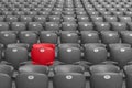 Red Stadium seat. Royalty Free Stock Photo