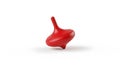 Red Plastic Spinning Top Toy Object Royalty Free Stock Photo