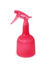 The Red plastic spray bottle isolated on white background Royalty Free Stock Photo