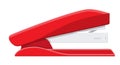 Red plastic stapler. Royalty Free Stock Photo