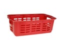 Red plastic vegetable basket