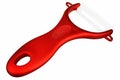 Red plastic vegetable ceramic peeler