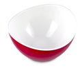 Red plate on white background