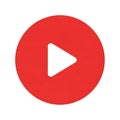 Red Play Button Icon Royalty Free Stock Photo
