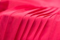 Red pleat fabric background Royalty Free Stock Photo