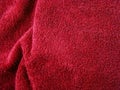 Red pleated towel
