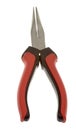 Red pliers isolated Royalty Free Stock Photo