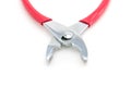 Red pliers isolated on white Royalty Free Stock Photo