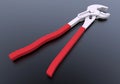 Red plumber wrench Royalty Free Stock Photo