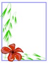 Red Plumeria Border Royalty Free Stock Photo