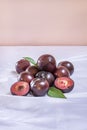 Red plums have multiple uses in the kitchen Royalty Free Stock Photo