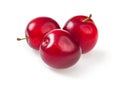 Red plums isolated on white background Royalty Free Stock Photo