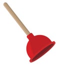 Red plunger, icon Royalty Free Stock Photo