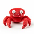 Red Plush Crab With Eyes - Rtx On, Mono-ha Style