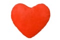 Red plush heart Royalty Free Stock Photo