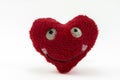 Red plush heart Royalty Free Stock Photo