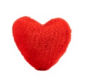 Red plush heart Royalty Free Stock Photo