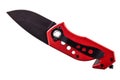 Red pocket knife on white