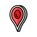 red pointer map location color icon vector illustration Royalty Free Stock Photo