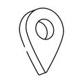 red pointer map location line icon vector illustration Royalty Free Stock Photo