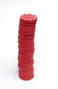 Red poker casino chips