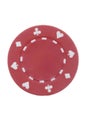 Red poker chip. Royalty Free Stock Photo