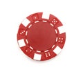 Red poker chip Royalty Free Stock Photo