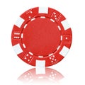 Red poker chip Royalty Free Stock Photo