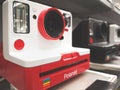 Red Polaroid instant camera iconic eighties design object Royalty Free Stock Photo