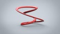 Red polished abstract minimalist sculpture