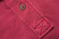Red polo shirt texture, cotton fabric. Textile background Royalty Free Stock Photo