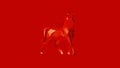 Red Polygon Horse