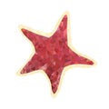 Red polygon vector starfish animal