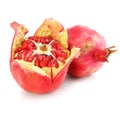 Red pomegranate fruit healthy food isolated