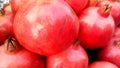 Red pomegranates for sale Royalty Free Stock Photo